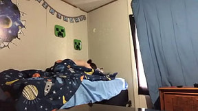 Mommy sucks and fucks virgin son in his bed -POV-ROLL PLAY