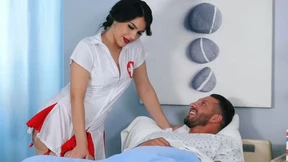 Nurse Valentina takes extra care of her patient