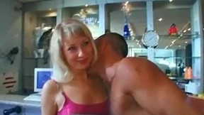 Blonde Takes an Assfuck with three Guys and Eats Cum
