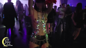 Tits out on the dance floor - my club outfit was a little too revealing!