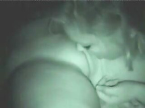 BBW wife and girlfriend play on nightvision