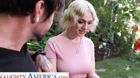 Sexual America - Big Tit rich women Gracie Gates hooks up with bad boy while parents are out