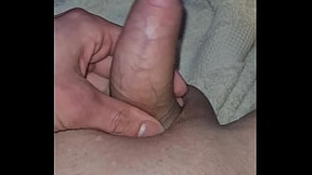 Making my freshly shaved dick hard