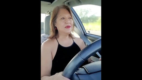 Hairy pussy pissing pee in a public parking lot! Mature Latina granny