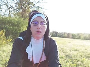 This nun gets her butt filled with cum in advance of that babe goes to church !!