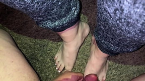POV Cumshot On Latina Whores Sexy Feet