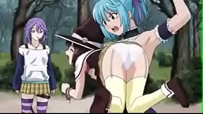 Yukari getting spanking bu kurumu in vampire rosario scene episode 11