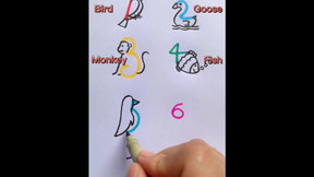 Drawing small animals with numbers