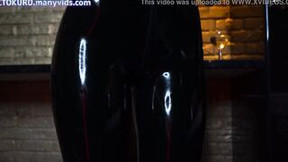 Bombshell women inside rubber catsuit by Octokuro
