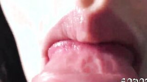 EXTREMELY CLOSE UP FELLATIO, NOISY SUCKING OFF ASMR SOUNDS & GIGANTIC THROBBING CREAMPIE INTO MOUTH