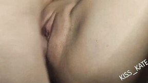 Poured and filled snatch with cum close-up