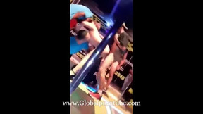Stripper banged by several cocks at live show