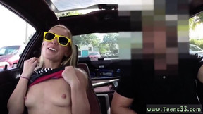 Tight teen pussy Blonde ditzy tries to sell car, sells herself