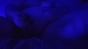 Pussy fucking in blue light