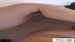 Jessica jaymes deep fucking a big slong in a hotel room, big natural boobs & big booty