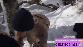 Creamy Pussy In The Snowy Forest - Outdoor POV.mp4