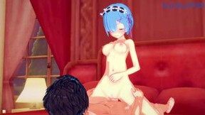 Rem and Subaru Natsuki have deep fucking on their bedroom bed. - Re?Zero Hentai