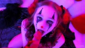 Kinky Clown Blowjob and Facial
