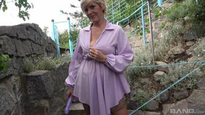 Granny Nikola Still Gets Off On Public Sex As She Masturbates In A Park!