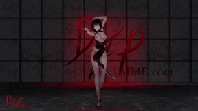 Blender MMD R18 Striping Kangxi Excuse me MD dress 1442