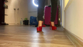 red high heels worship