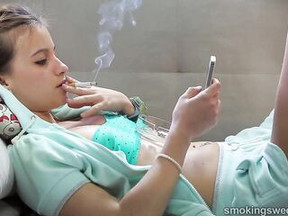 Sweety Ariadna is hungry from smokin
