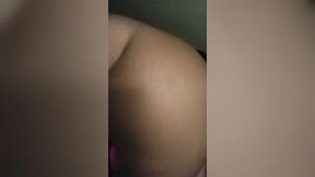 My chick tries to take my dick and her dildo at the same time!