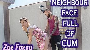 Helping My Neighbour With A Face Full Of Cum - Cute Babe Outdoor 3d Porn - Zoe Foxxy