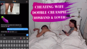 Cheating wife Double Creampie Sex KleoModel couple