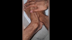 Private feet vid: Moaning, spitting, edging, massaging - OF hung_yn1