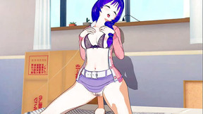 Hot anime milf Akiko Minase dominates you - 3D