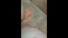 Foot Play After Shower with Close-ups
