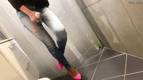 Desperate Pissing into my Jeans next he Pissing on Me